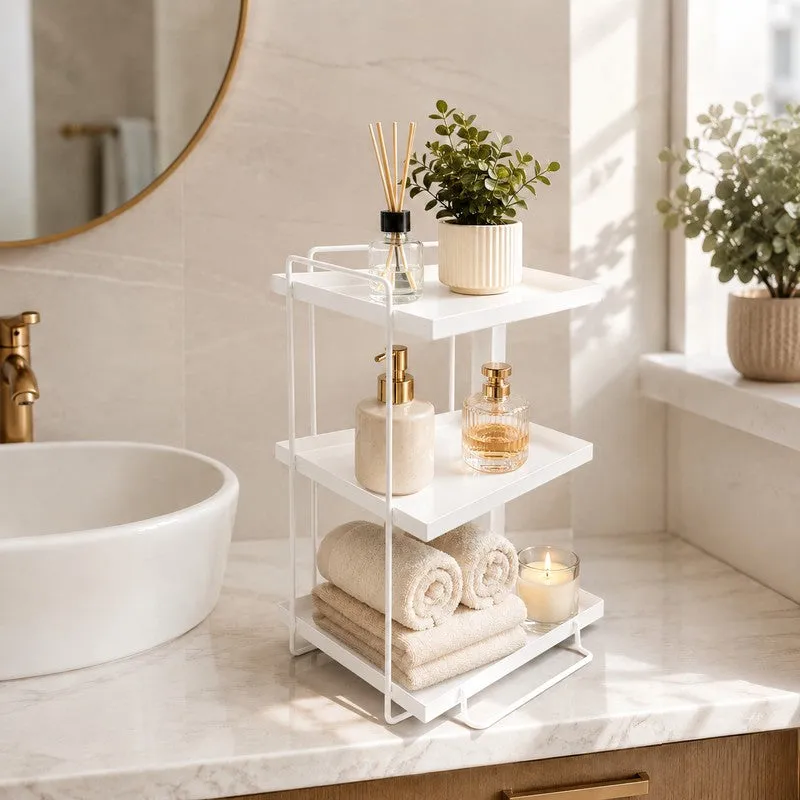 Aqua Tier Metal Racks - White media 1