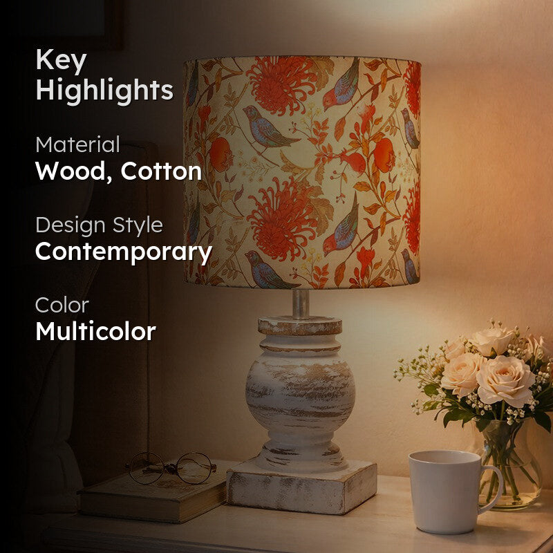 BirdSong Wooden Table Lamp media 2