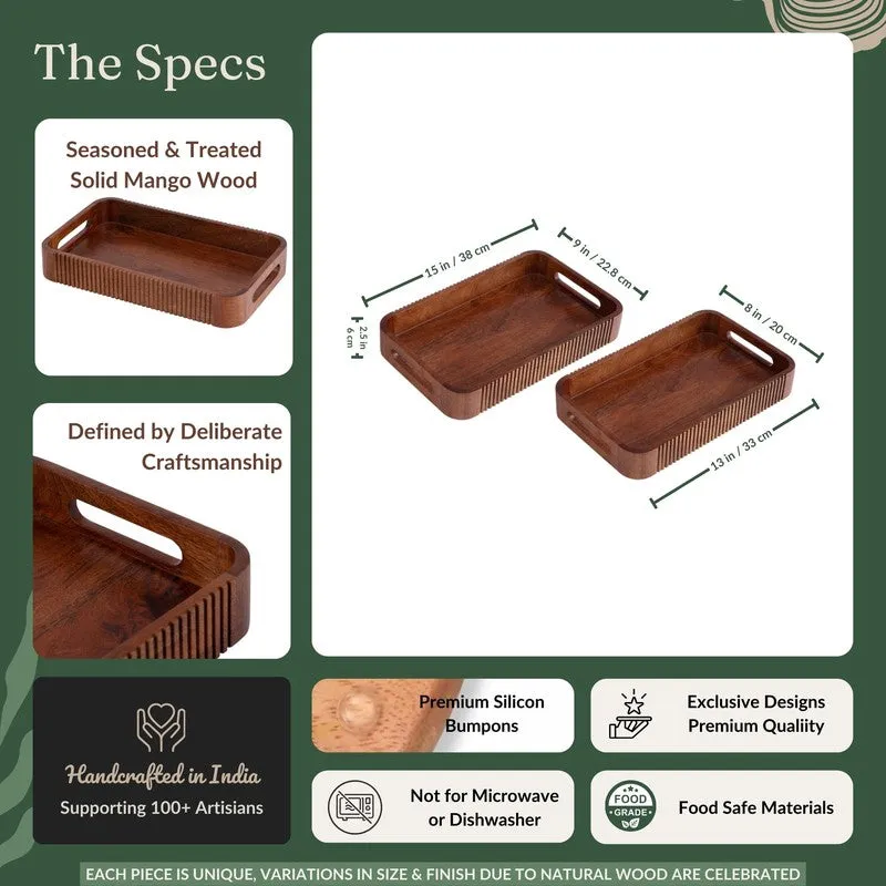 Duet Nested Wooden Serving Trays - Set Of Two media 13