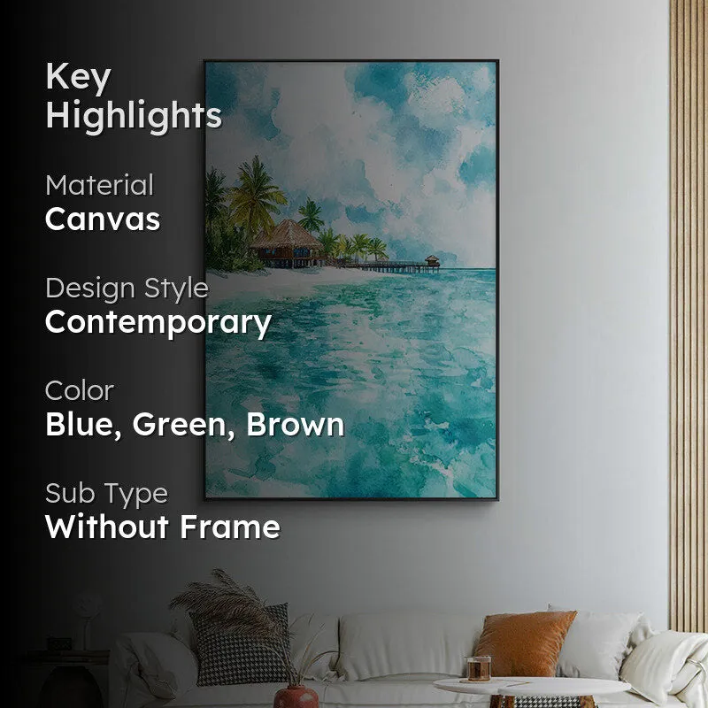 Azure Beaches Canvas Wall Painting media 2