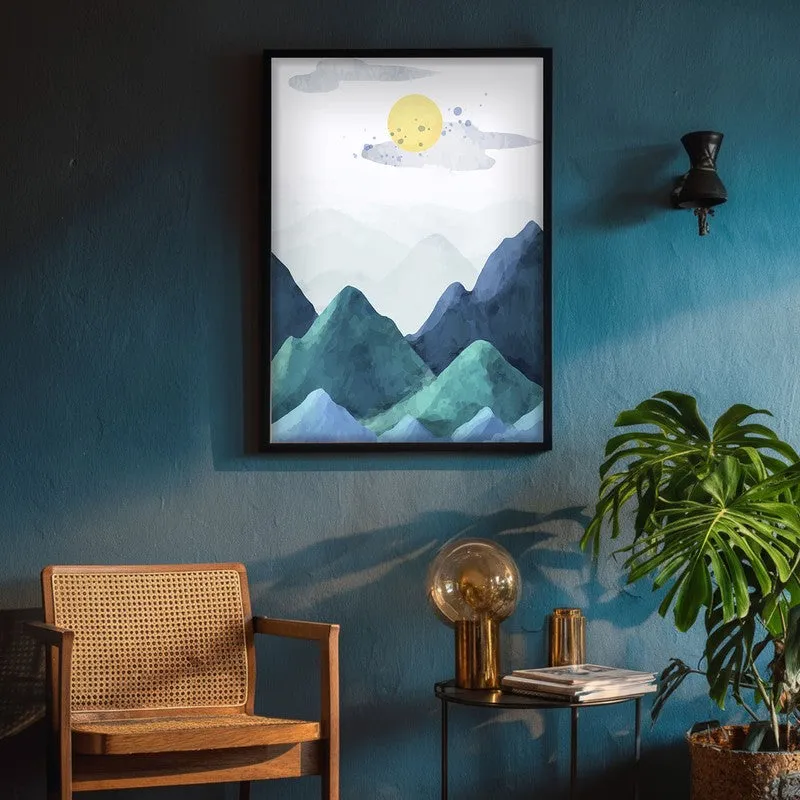 Blue Peaks Archival Paper Wall Art With Frame media 4