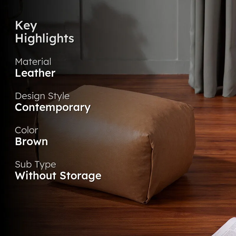 Simple Geometry Pouffe - Brown media 2