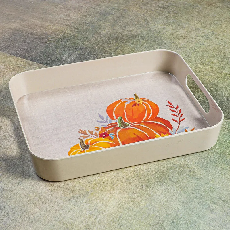 Pumpkin Spice Latte Melamine Rectangle Serving Tray media 5