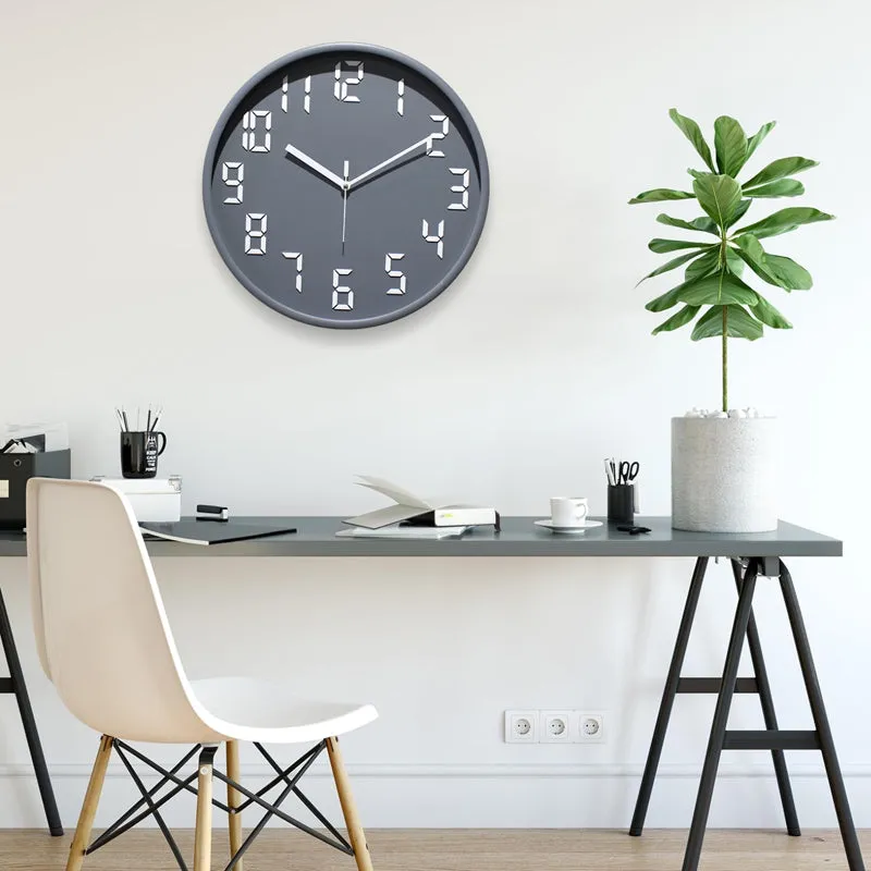 Centura Analog Wall Clock - White & Grey - 3