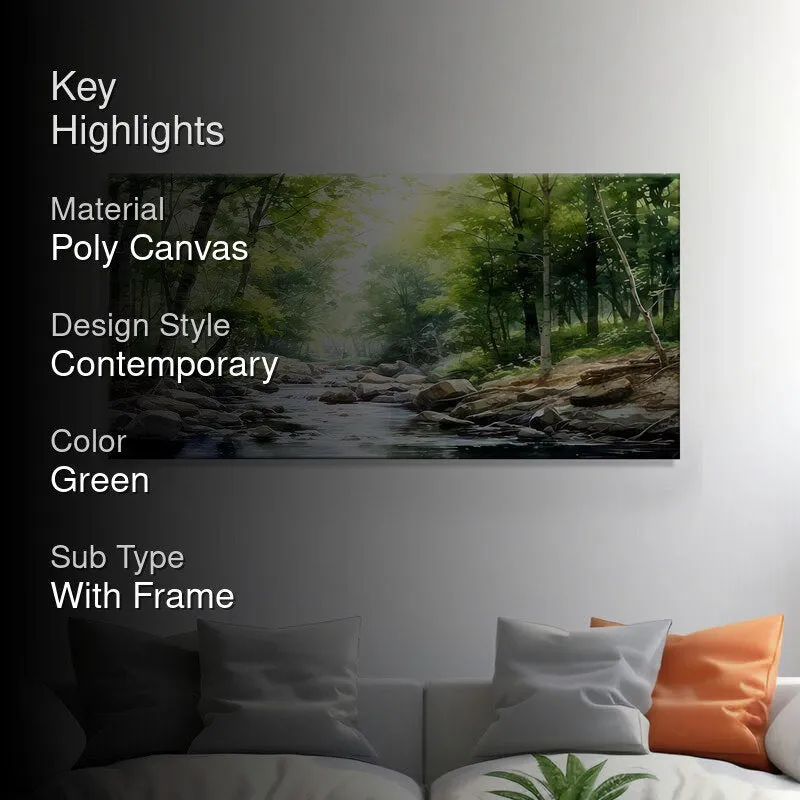 Amazon Forest Stream Poly Canvas Wall Painting media 2