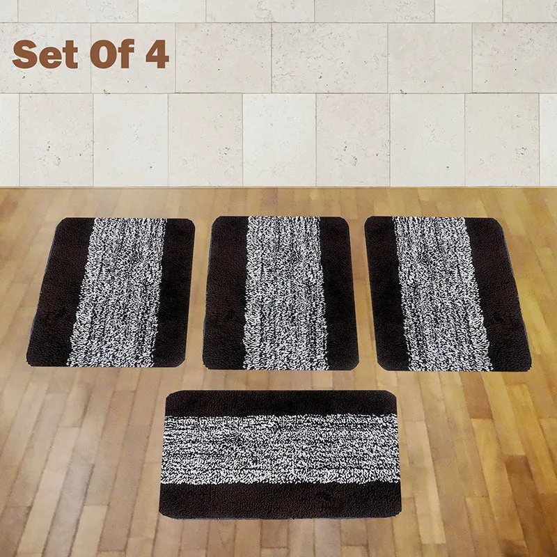 Marvis Anti Skid Bath Mat (Black) - Set Of Four media 1