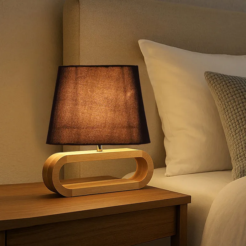 Cotin I Curve Cotton Table Lamp - Black,Brown media 3