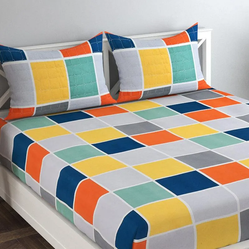 Rubik's Rhythm Geometric Quilted Microfiber Bedding Set - Five Piece Set media 3