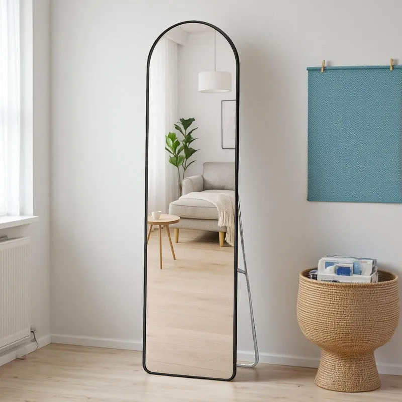 Illumia Floor Mirror With Aluminium Frame - Black media 1