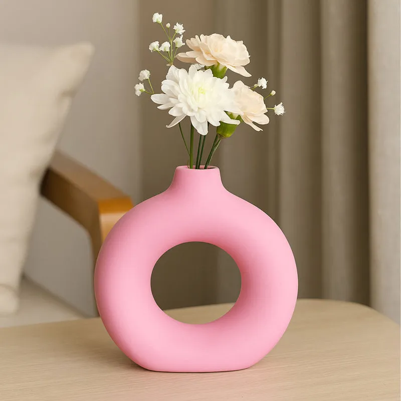 Melo Ceramic Vase - Pink media 6