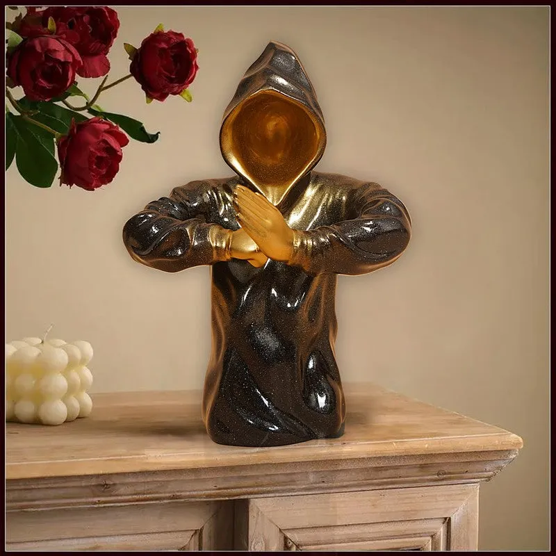 Stylish Black & Gold Monkey Showpiece media 1