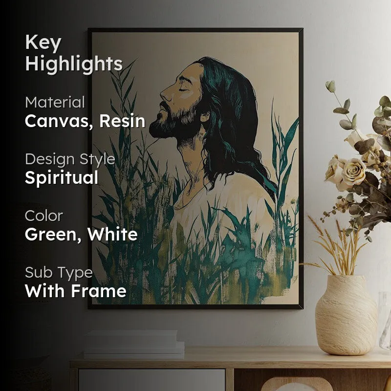 Contemplation Of Christ Wall Art With Resin Frame media 2