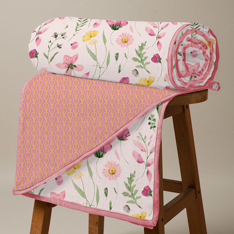 Urban Space Meadows Rose Pink Reversible Dohar media 3