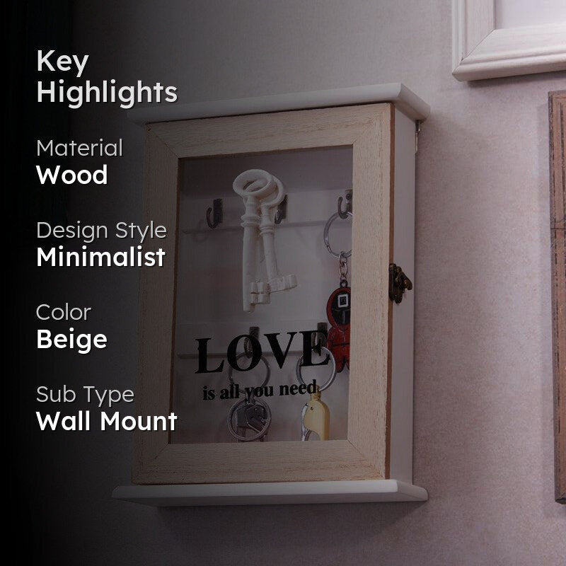 Love Is All You Need Wooden Key Holder media 2