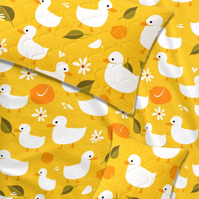 Jolly Duck Glace Cotton Kids Bedding Set (180 GSM) - Five Piece Set media 6