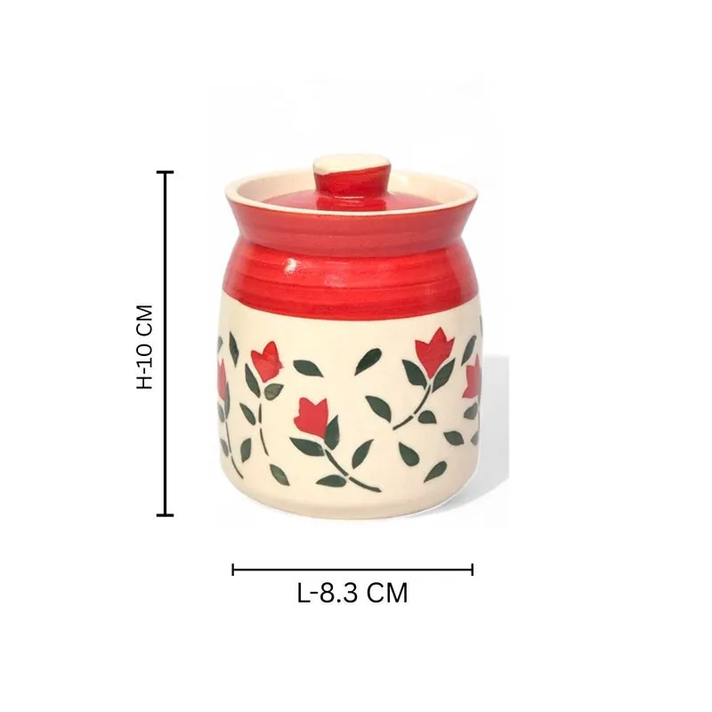 Ghara Flora Ceramic Jar (300 mL Each) - Set Of Two media 9
