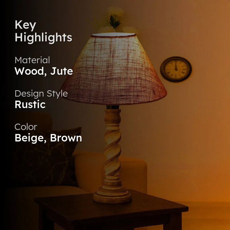 Modera Orlo Wooden Table Lamp - Beige media 2