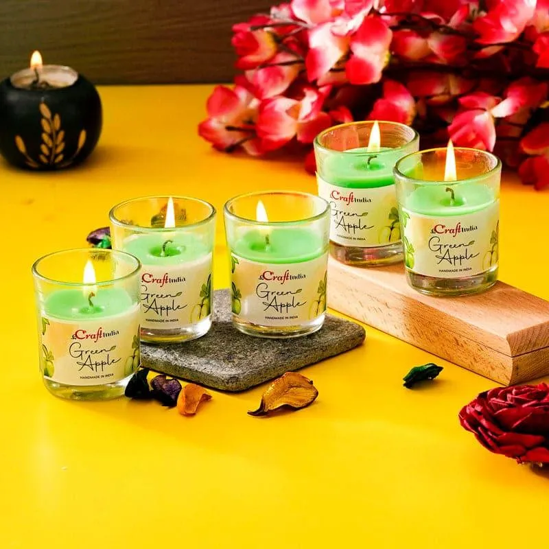 Seema Green Apple Scented Candle - Set Of Five media 3
