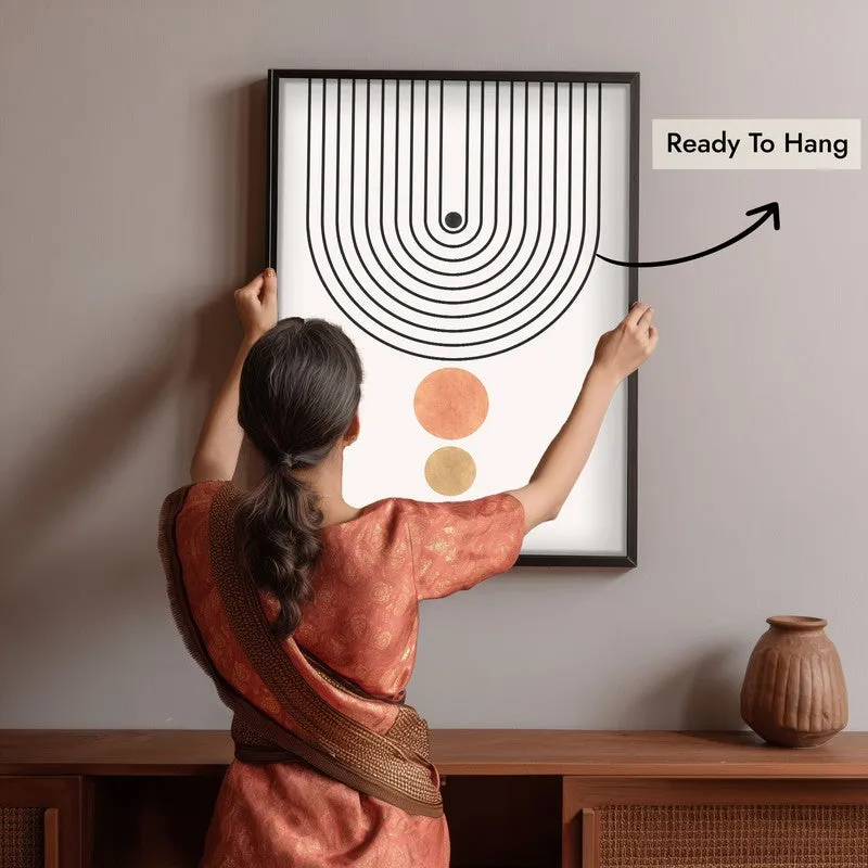 Warm Tones Canvas Wall Painting With Black Frame media 6