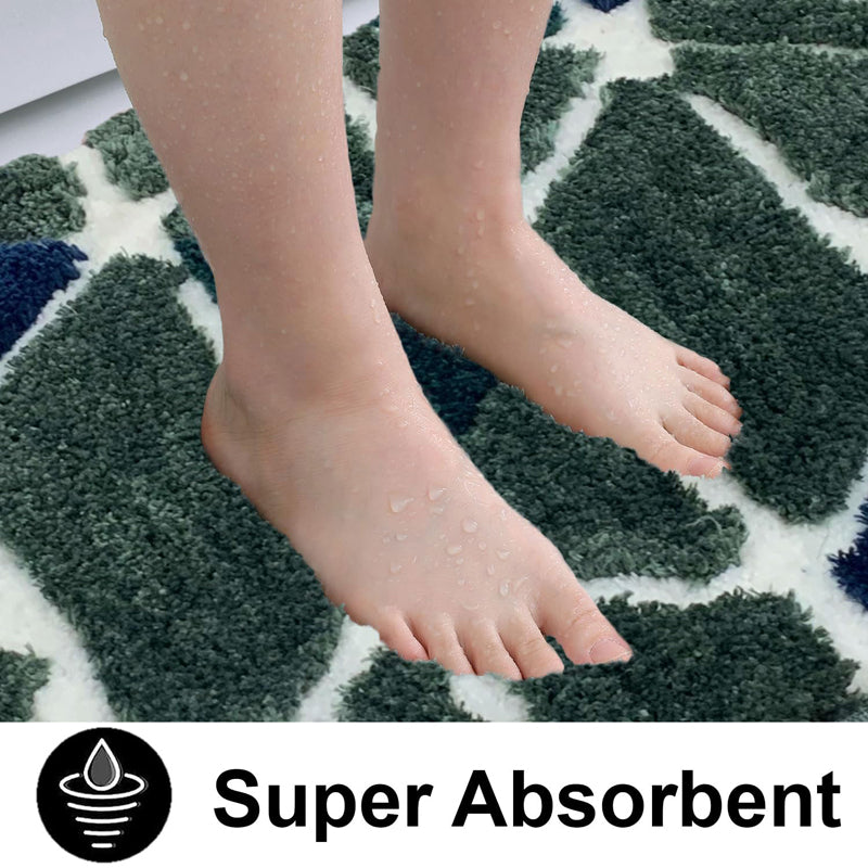 Triangle Edge Microfiber Bath Mat - Green media 5
