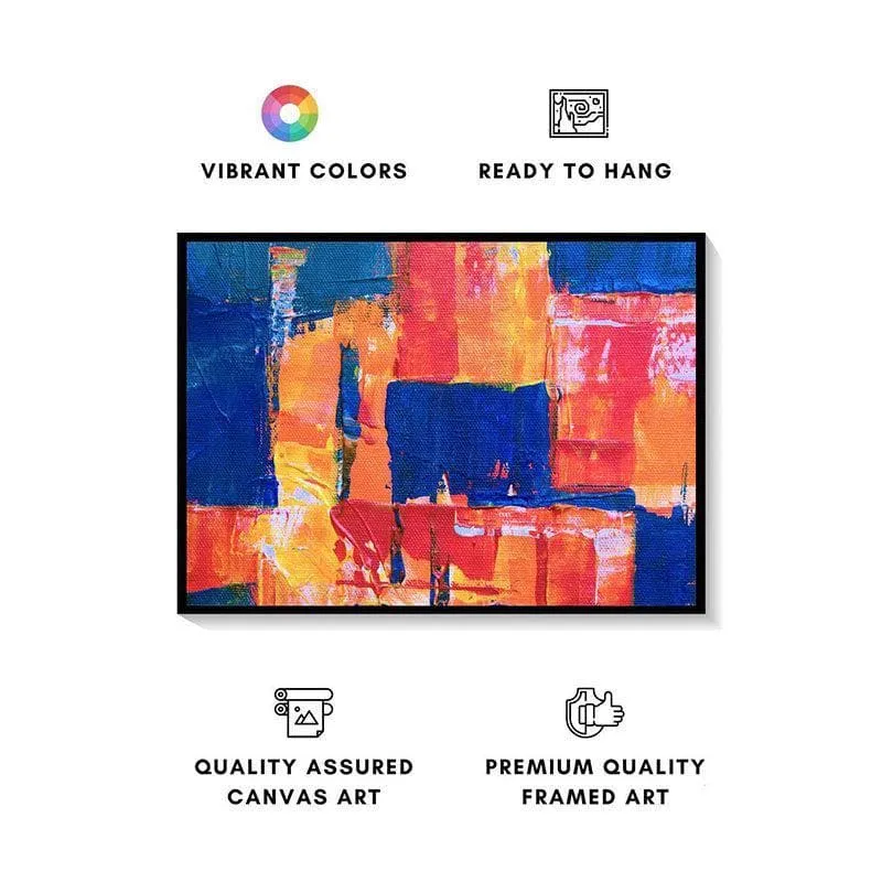 Vibrant Abstract Canvas Wall Painting - Black Frame media 4