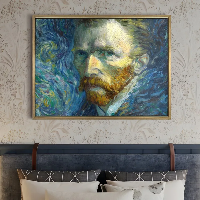 Soulful Stare Canvas Wall Painting With Frame media 5