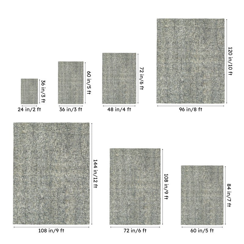 Handloom Hand Tufted Harmony Wool Rug - Blue & Brown media 14