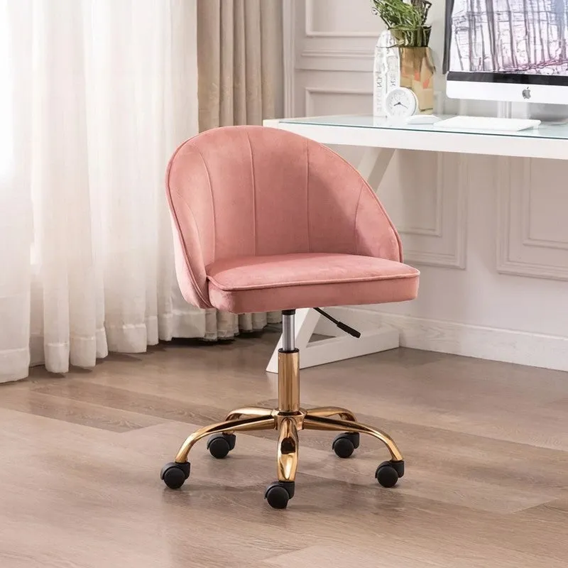 Opulon Metal Office Chair - Pink media 1