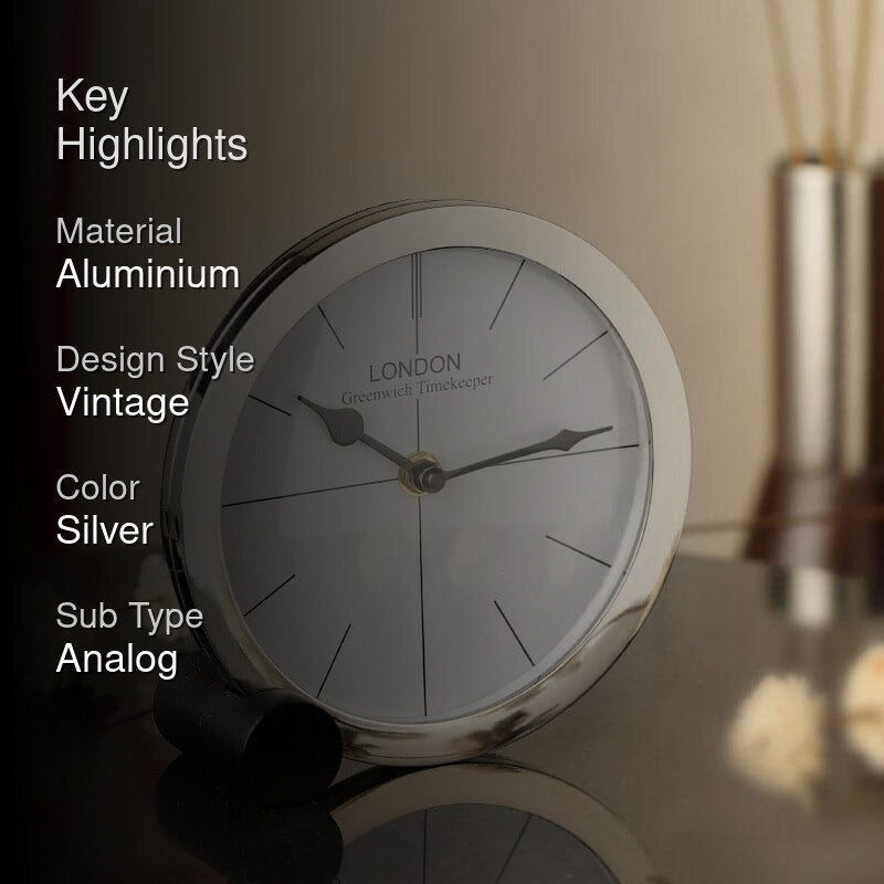 Gaspard Table Clock - Silver media 2