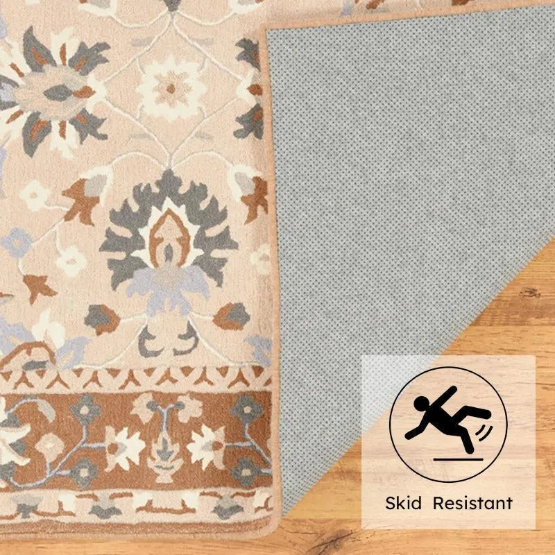 Sekhmet Hand Tufted Ethnic Wool & Nylon Carpet - Brown media 3