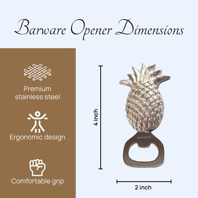 Tropical Twist Stainless Steel Bottle Opener - Silver media 8