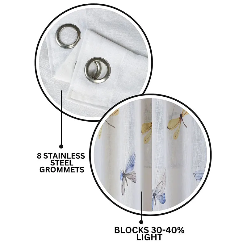 Transol Linen Texture Sheer Curtain - Set Of Two media 5