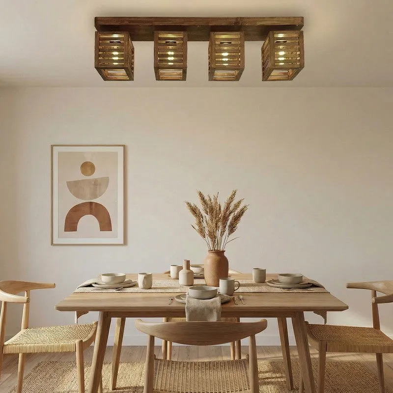 TetraNest Wooden Ceiling Lamp - Brown media 3
