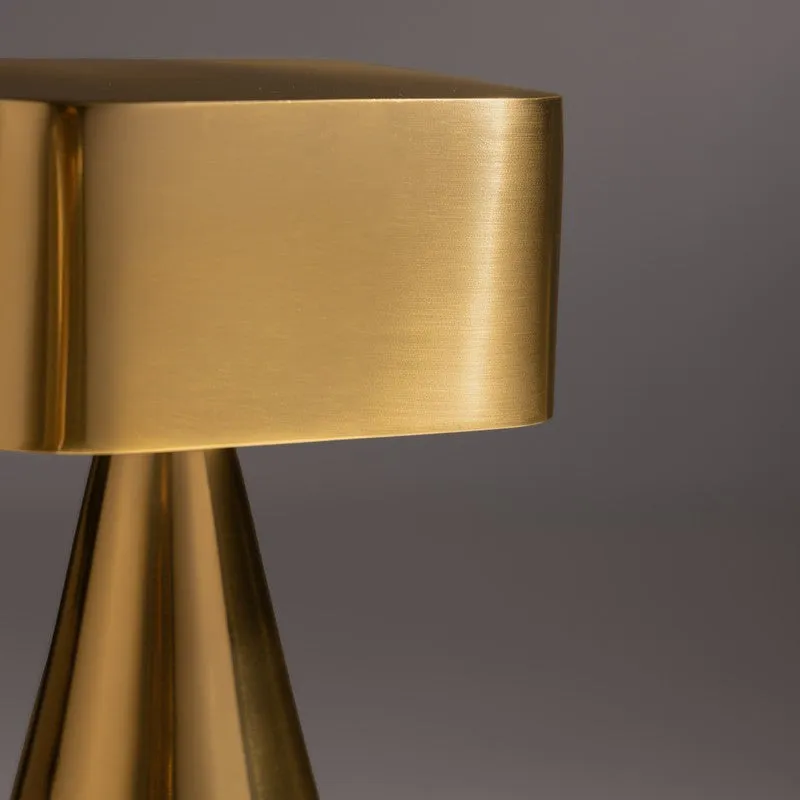 Fig Living Chrome Stainless Steel Portable Lamp - Gold media 10