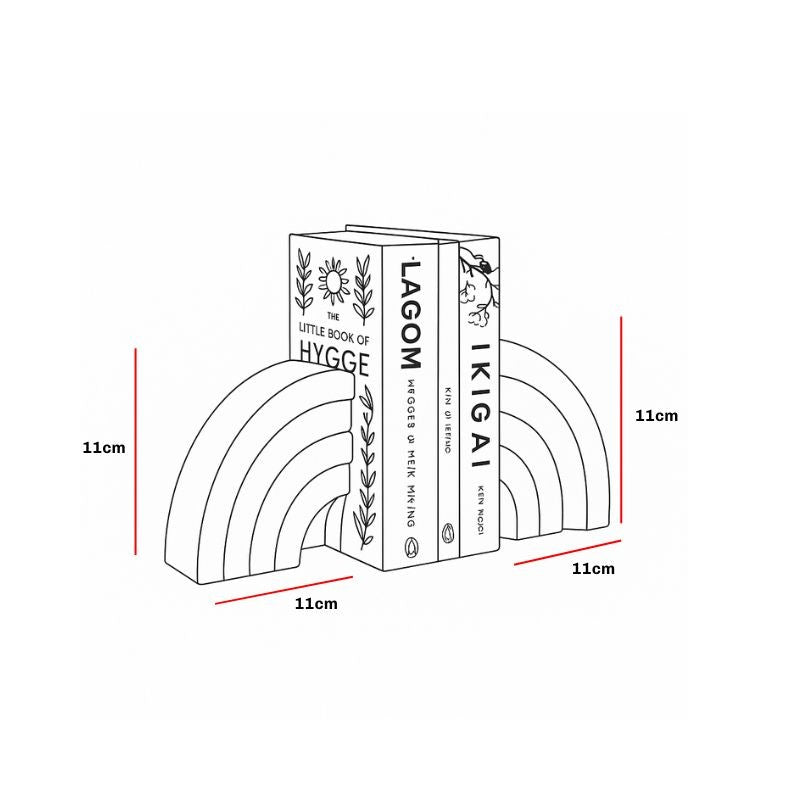 Fig Living Spiral Symmetry Ceramic Book End - Set Of Two media 8