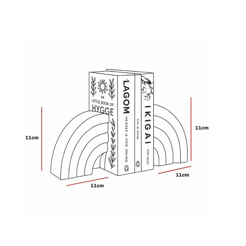 Fig Living Spiral Symmetry Ceramic Book End - Set Of Two media 8