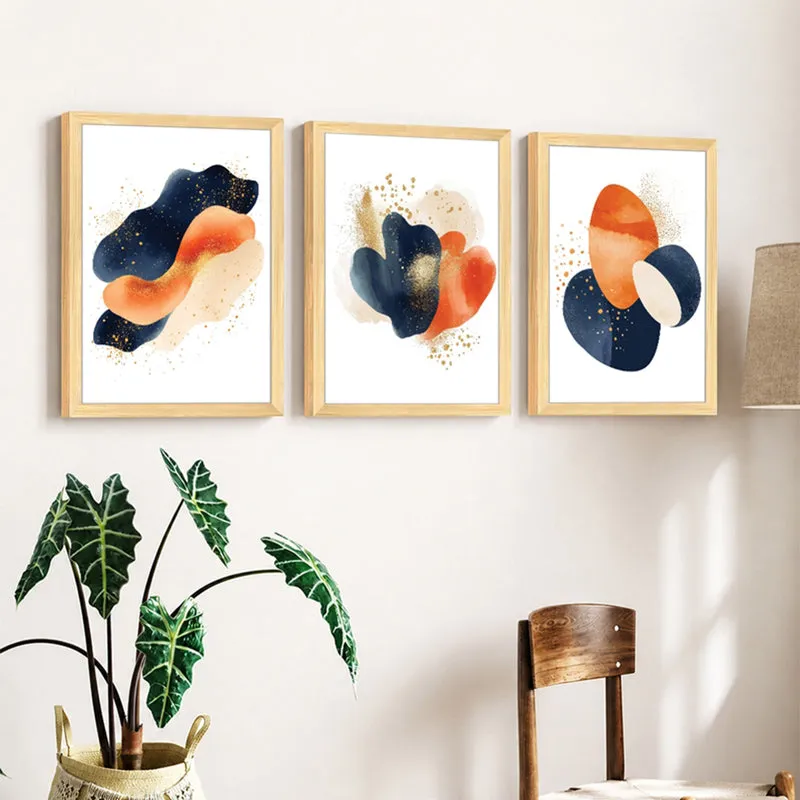 Chromis Abstract Color Wall Art With Frame - Set Of Three media 3