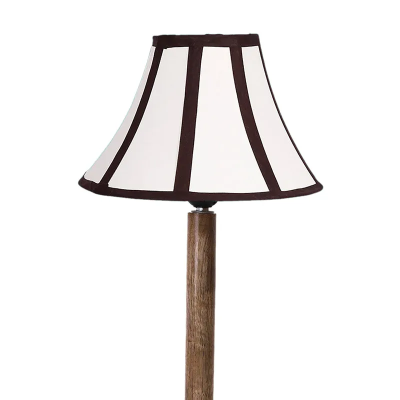 Windsor Wooden Table Lamp - White,Brown media 6