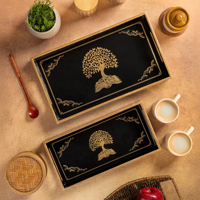Vriksha Serving Tray - Set Of Two media 1