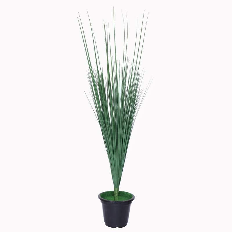 TropiLeaf Artificial Grass bunch With Black Plastic Pot -  3 Feet media 4
