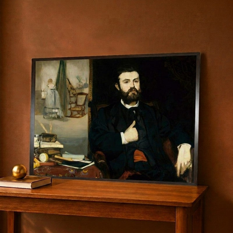 Portrait of the Sculptor Zacharie Atruc 1835-1907 Canvas Wall Painting - 40 x 30 Inches