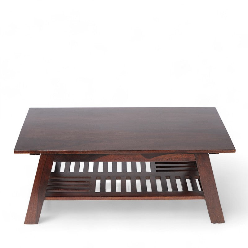 Azvino Sheesham Wooden Center Table - Brown media 5