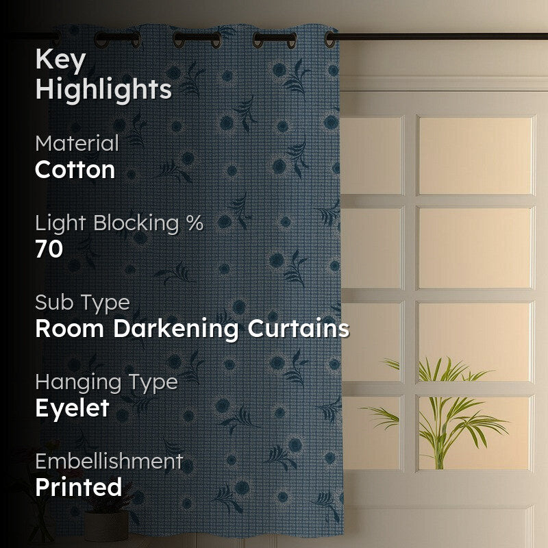 Petal Whim Cotton Curtain media 2