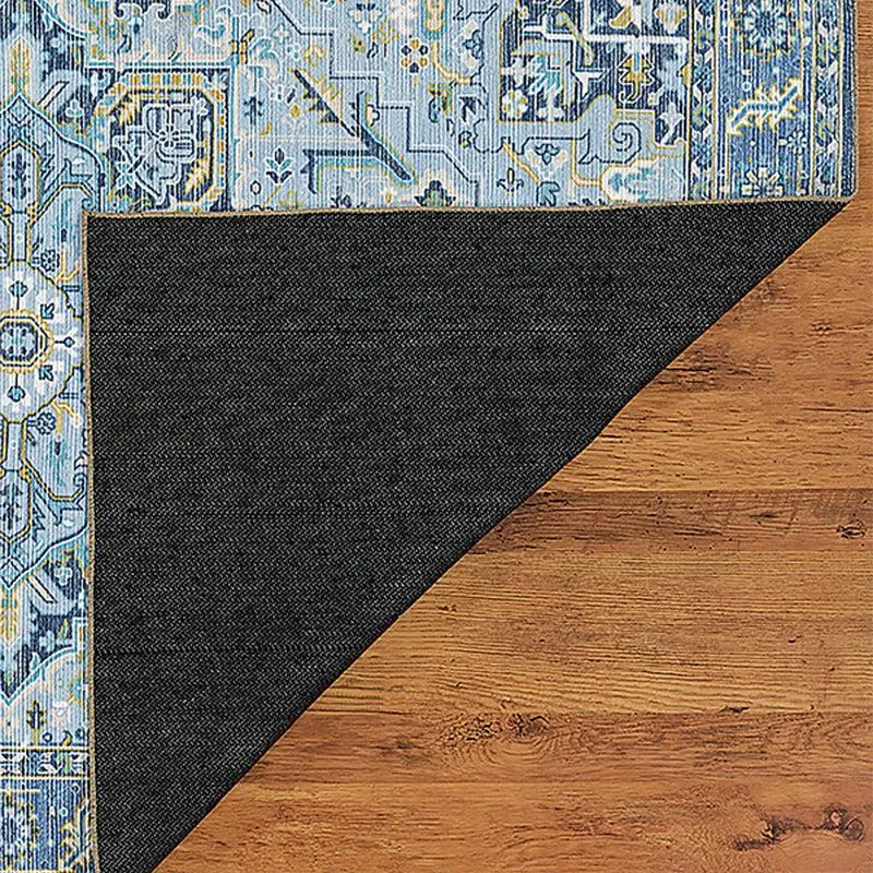 Noah Ethnic Polyester Carpet - Sky Blue media 5