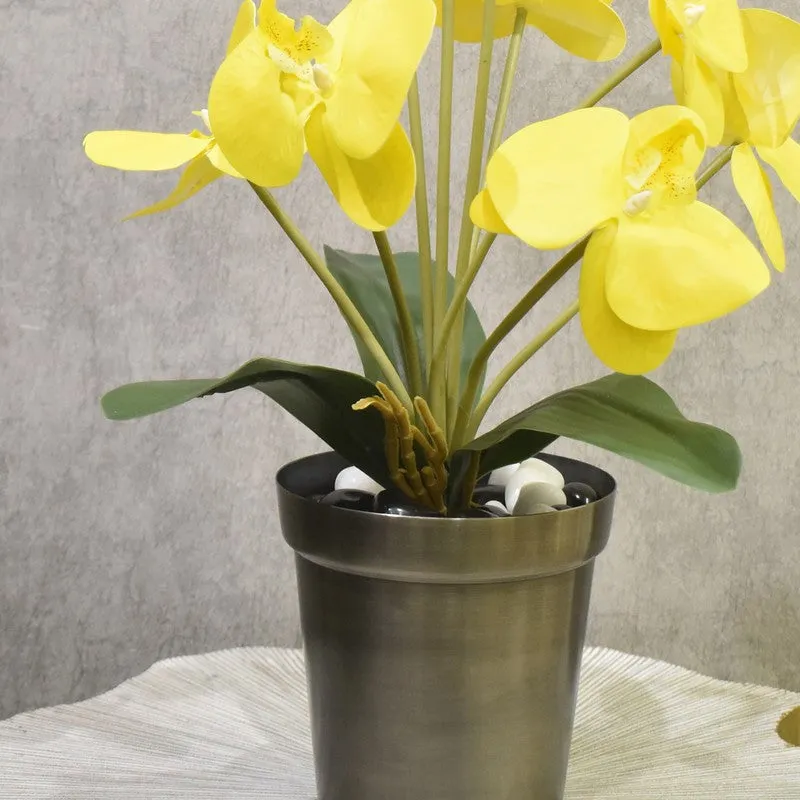 Realistic Artificial Orchid Flower Bunches - Yellow media 4