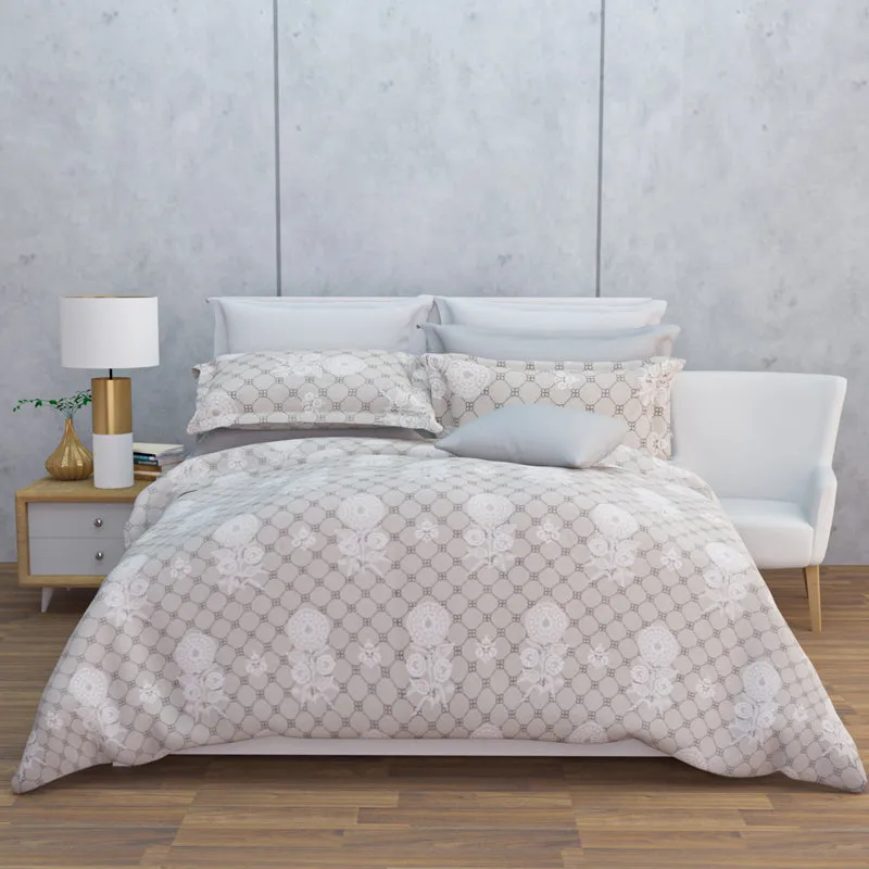 Tender Touch Cotton Bedsheet (Taupe) - 144 TC media 7