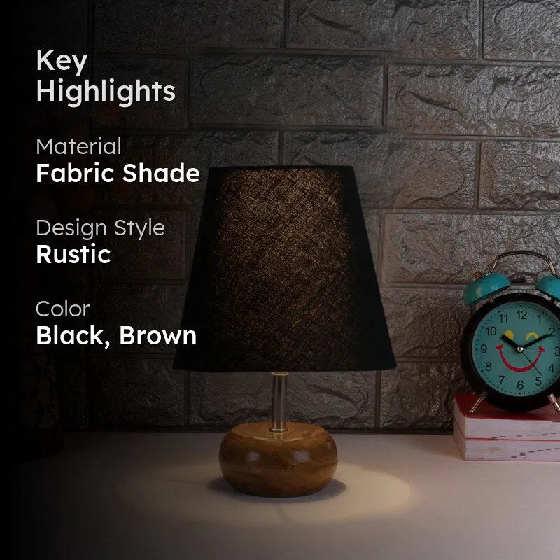 Astrova Fabric Table Lamp - Black,Brown media 2