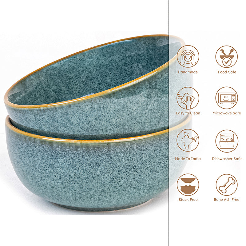 Careina Ceramic Snack Bowl (1000 mL) - Set Of Two media 4