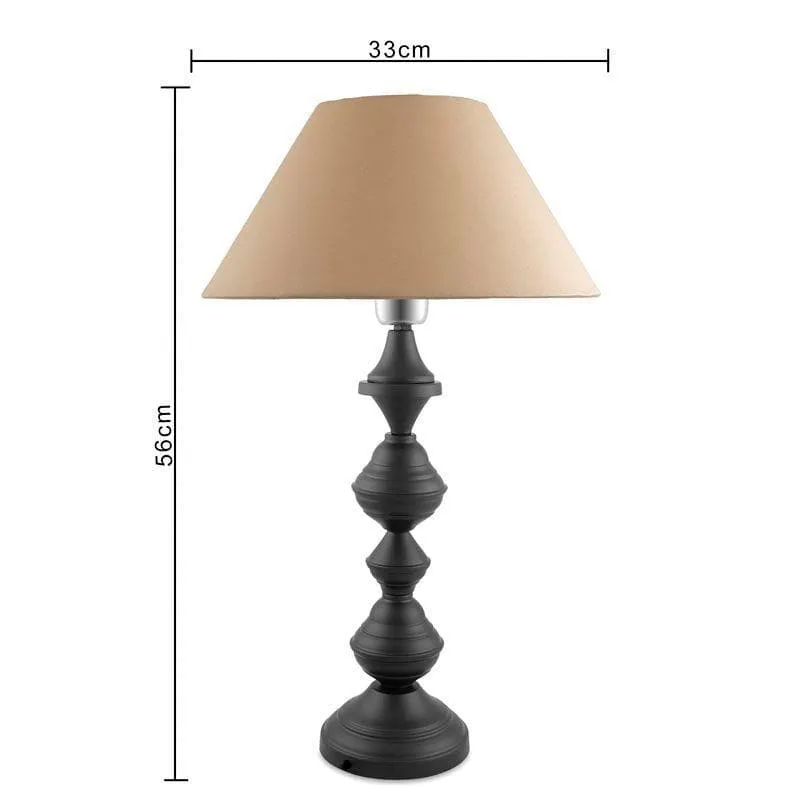 Nordic Waterdrop Fabric Table Lamp - Black,Beige media 3