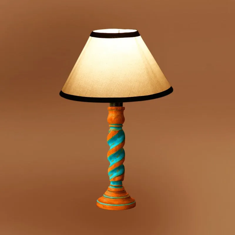 Elara Elora Wooden Table Lamp - White media 7